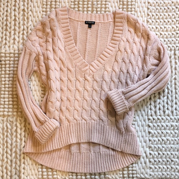 Express Sweaters - NWOT Express chunky off the shoulder sweater